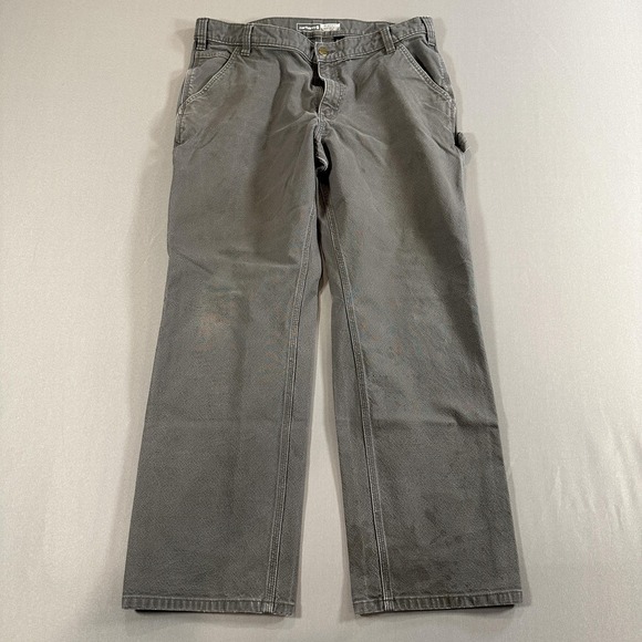 Carhartt Other - Carhartt Pants Mens 38x32 Gray Carpenter Relaxed Straight Workwear Utility